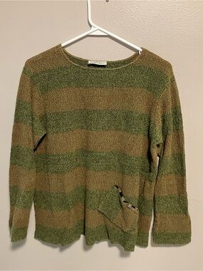 Margaret winters cottagecore natural fibres green shirt size small